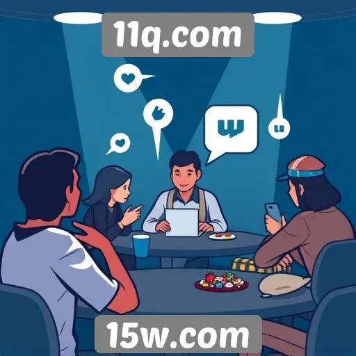 Recursos de interação social no site 11q.com